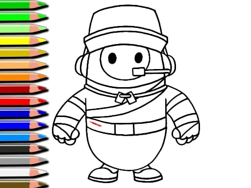 Fall Guys Halloween Coloring Bok