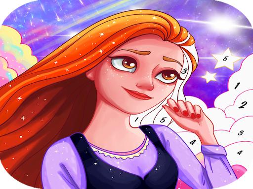 Princess coloring game for girls - Paint Color Boo